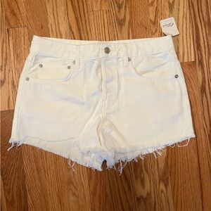 Free people white jean shorts